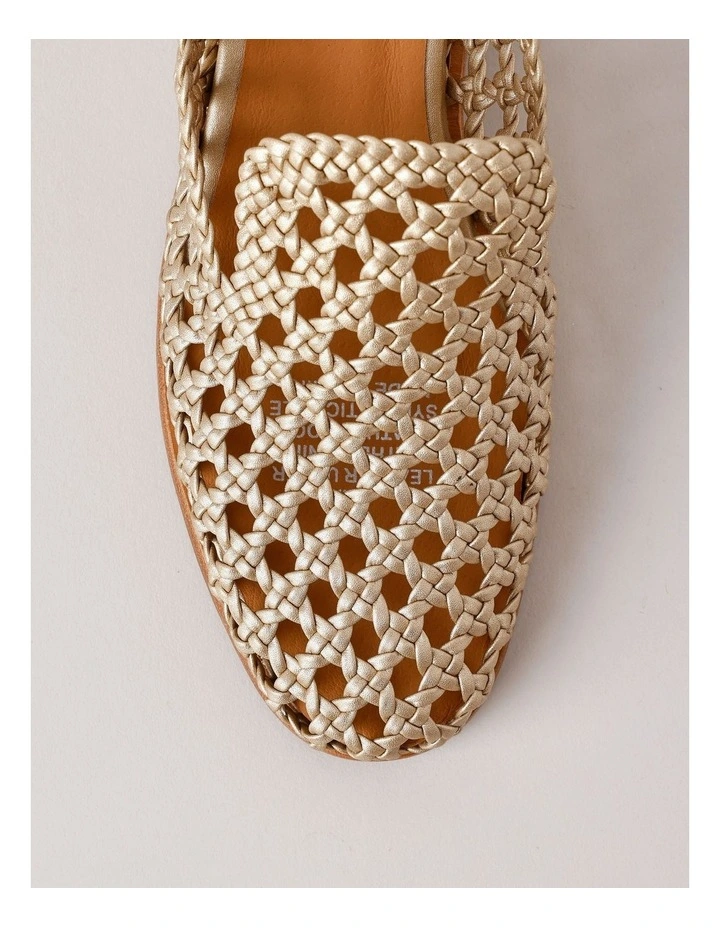 Aria Flat Shoes in Gold image 5