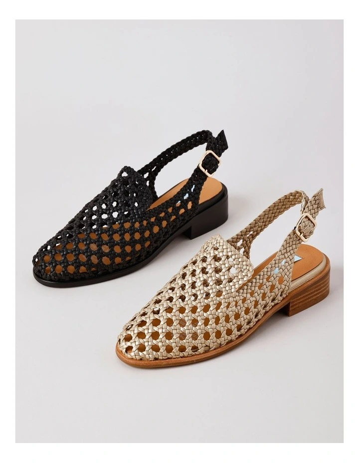 Aria Flat Shoes in Gold image 6