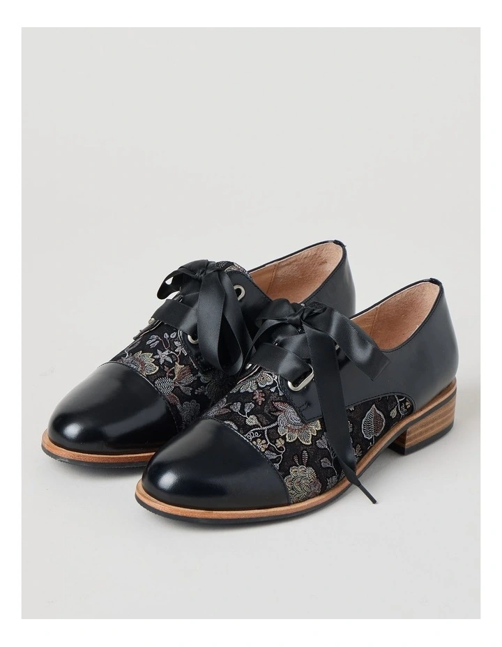 Avril Flat Shoes in Black Print image 2