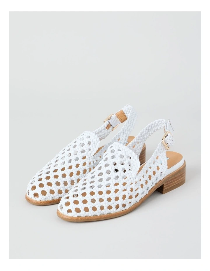 Aria Flat Shoes in White image 2