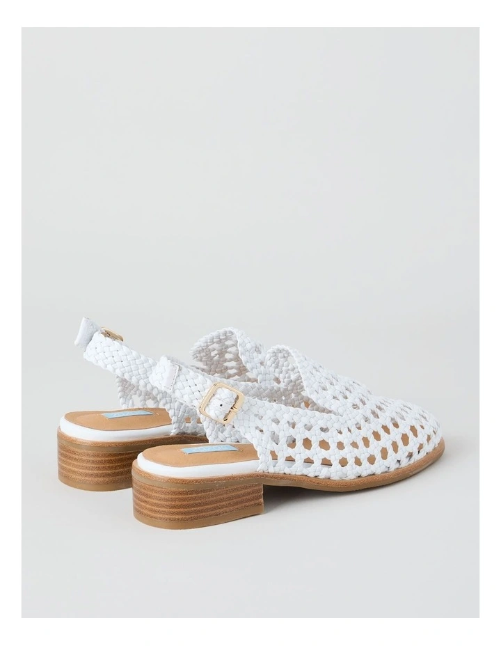 Aria Flat Shoes in White image 3