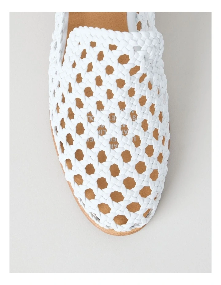 Aria Flat Shoes in White image 5