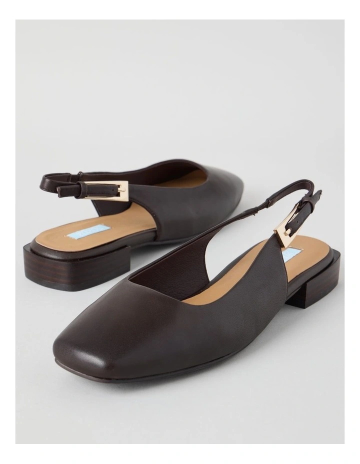 Bessie Flat Shoes in Chocolate image 3