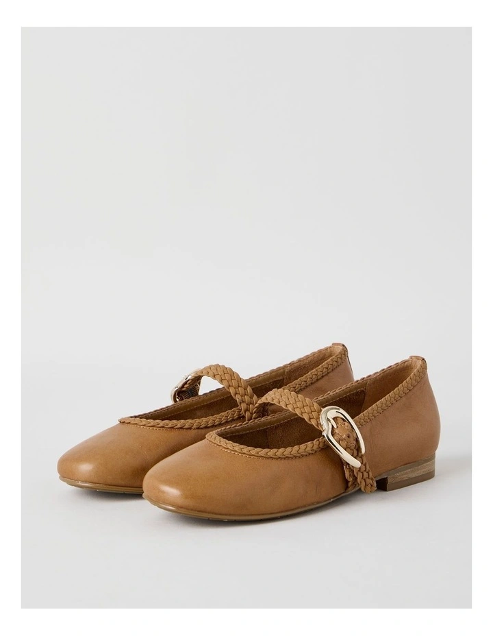 Amanda Flat Shoes in Tan image 2
