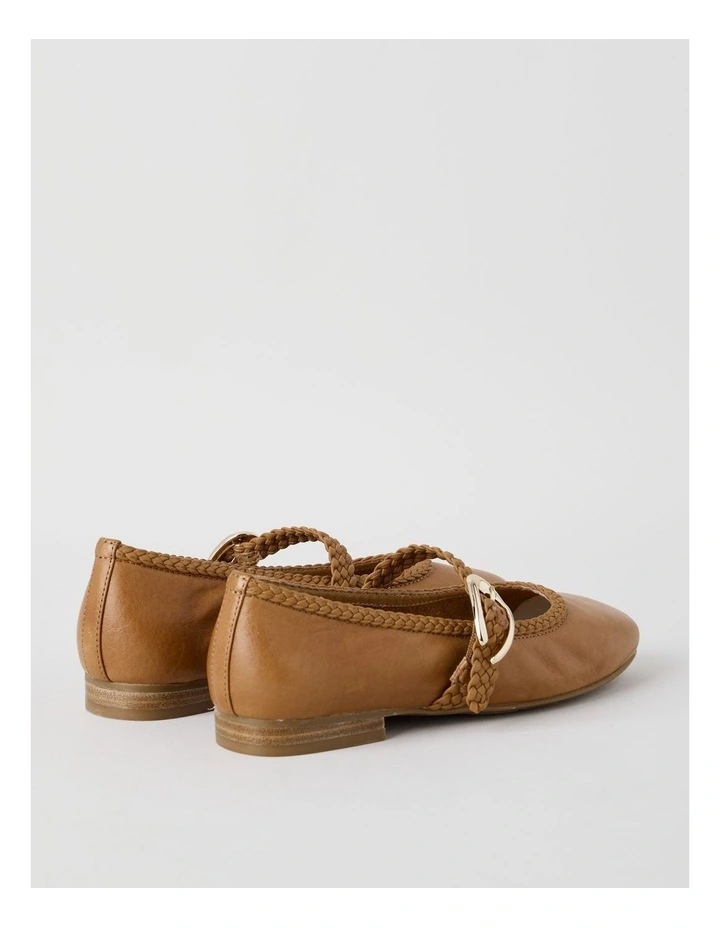 Amanda Flat Shoes in Tan image 4