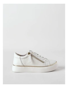 Zoe Sneaker in White Leather