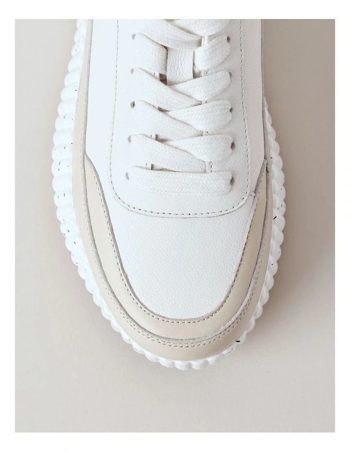 Felicity Sneaker in White/Bone Leather image 5