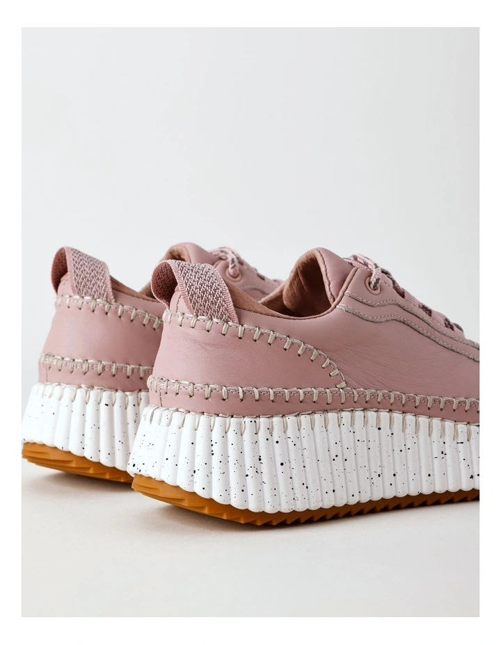 Phoebe Sneaker in Rose Leather image 3