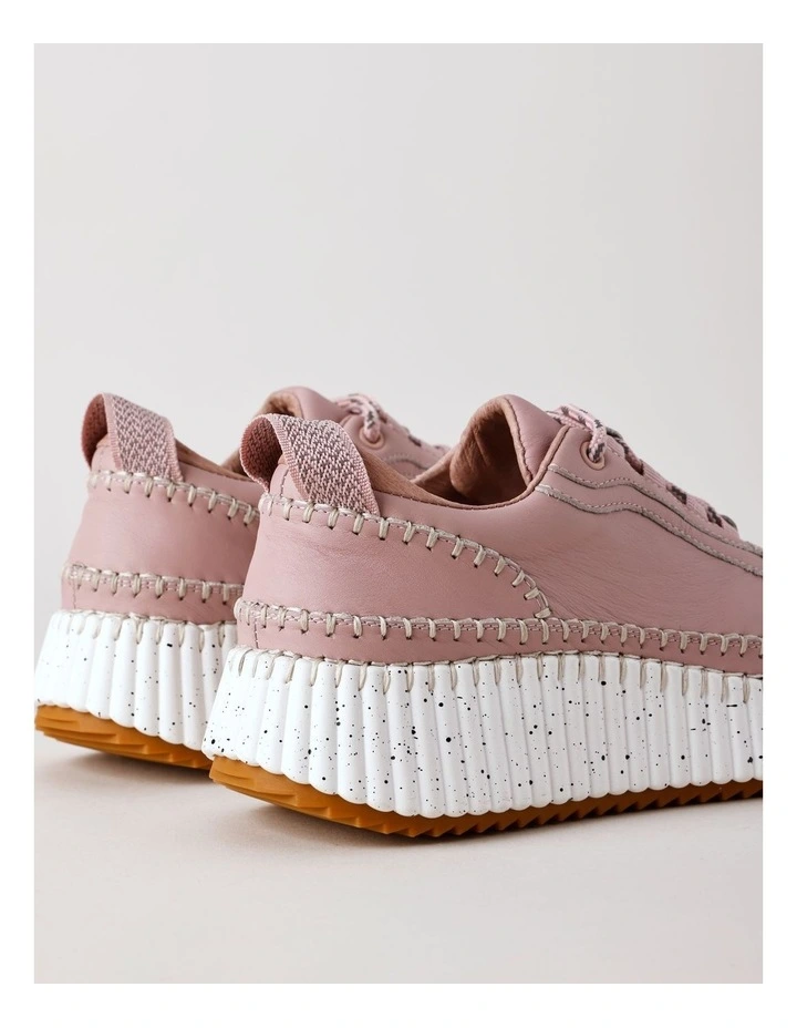 Phoebe Sneaker in Rose Leather image 3