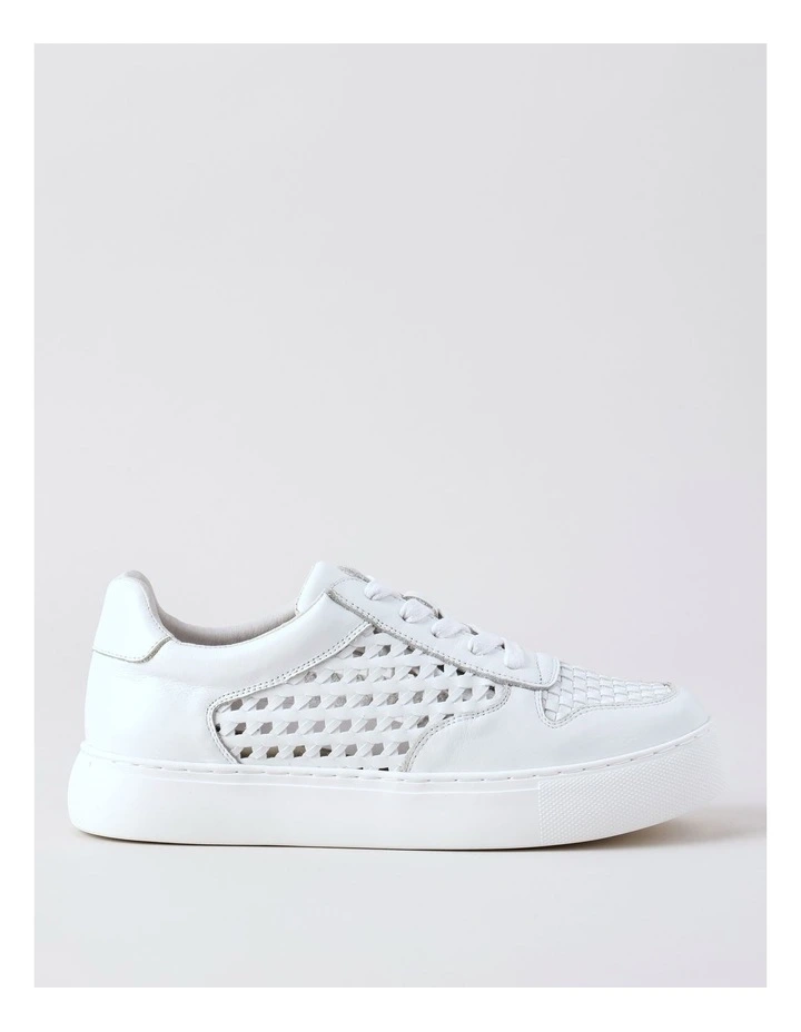 Olivia Sneaker in White Leather image 1
