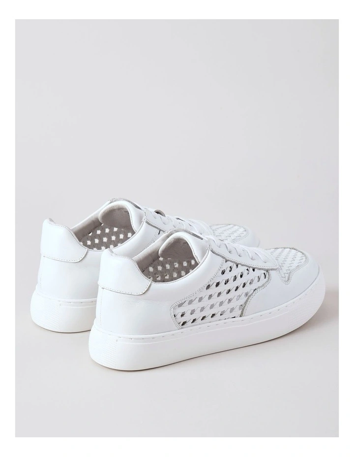 Olivia Sneaker in White Leather image 3