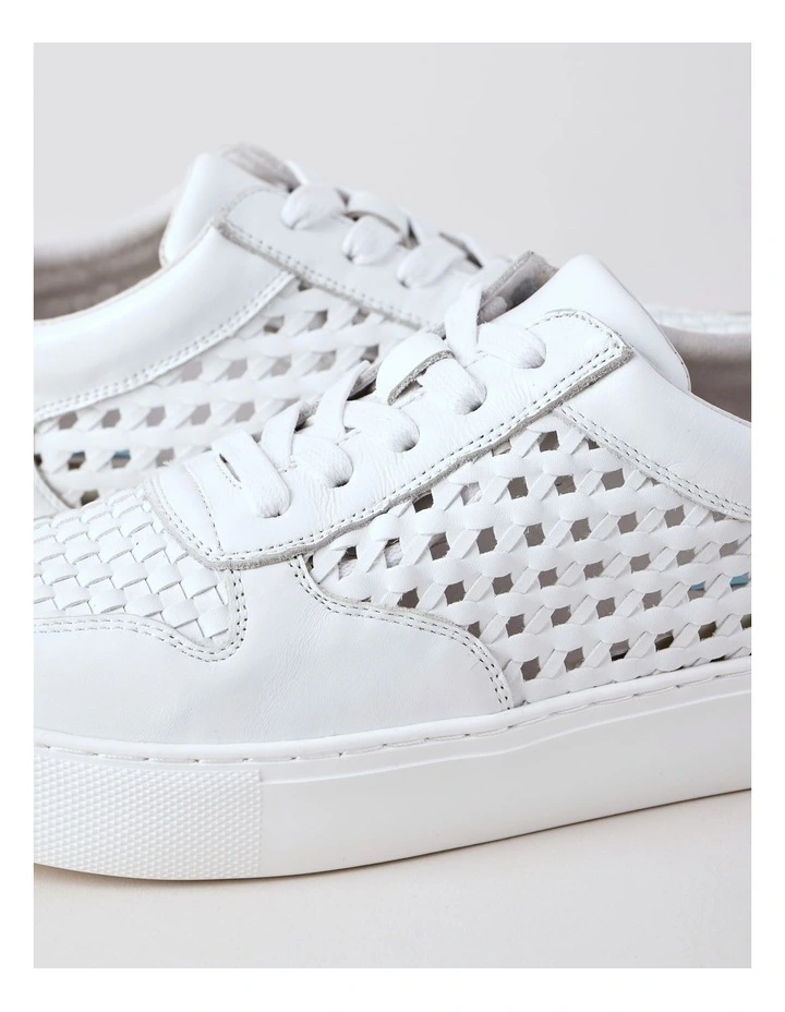 Olivia Sneaker in White Leather image 4