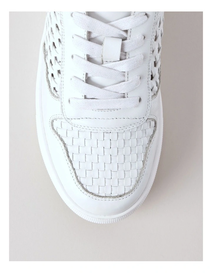 Olivia Sneaker in White Leather image 5