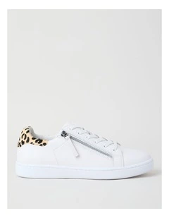 Rusty Sneaker in White/Leopard