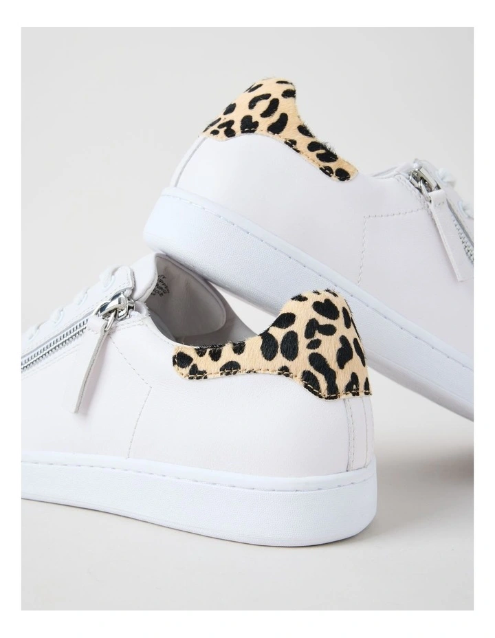 Rusty Sneaker in White/Leopard image 3