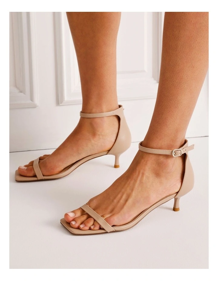 Courtney Black Sandal in Latte image 2