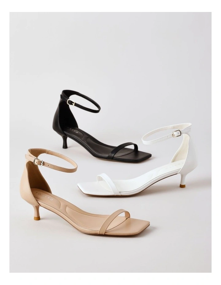 Courtney Black Sandal in Latte image 7