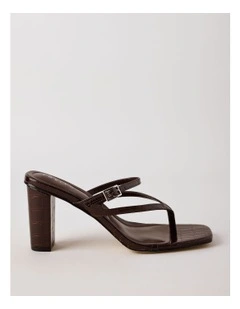 Isla Sandal in Chocolate Croc