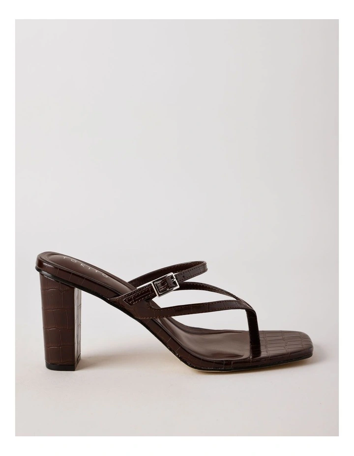 Isla Sandal in Chocolate Croc image 1