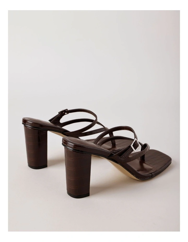 Isla Sandal in Chocolate Croc image 5