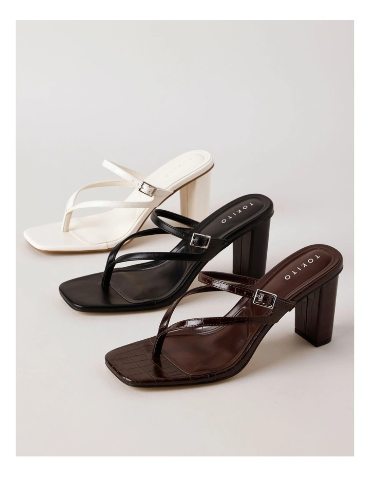 Isla Sandal in Chocolate Croc image 6