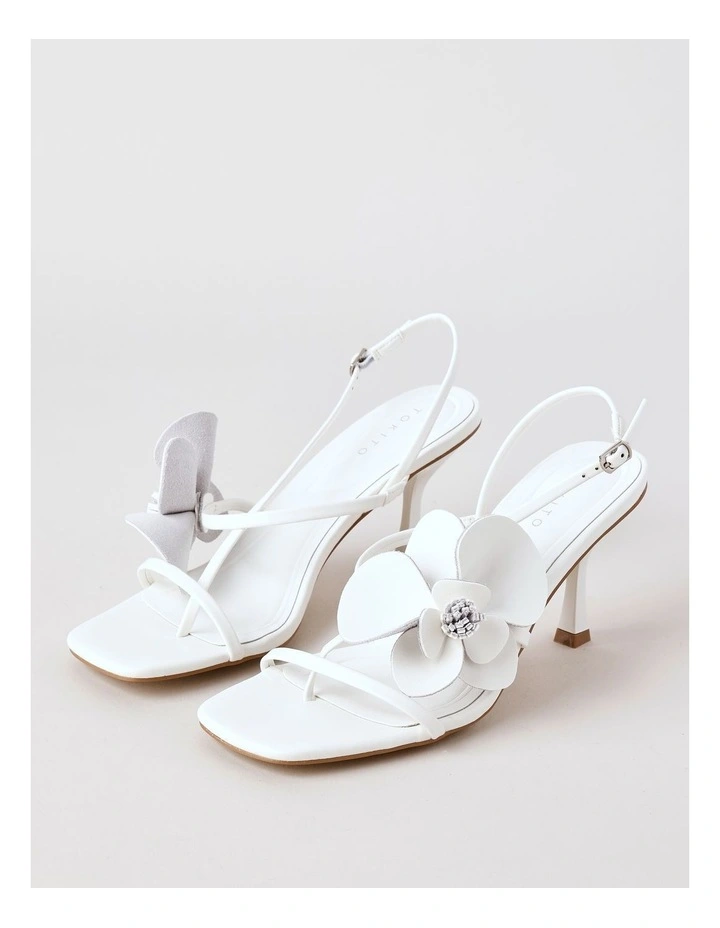 Flora Sandal in Bright White image 3