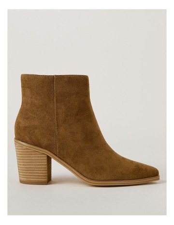 Heather Boot in Tan Microsuede
