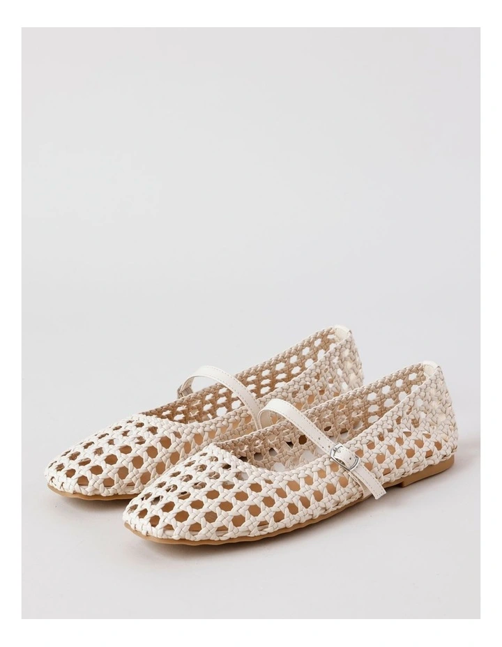Bliss Flat Shoes in Cream image 3