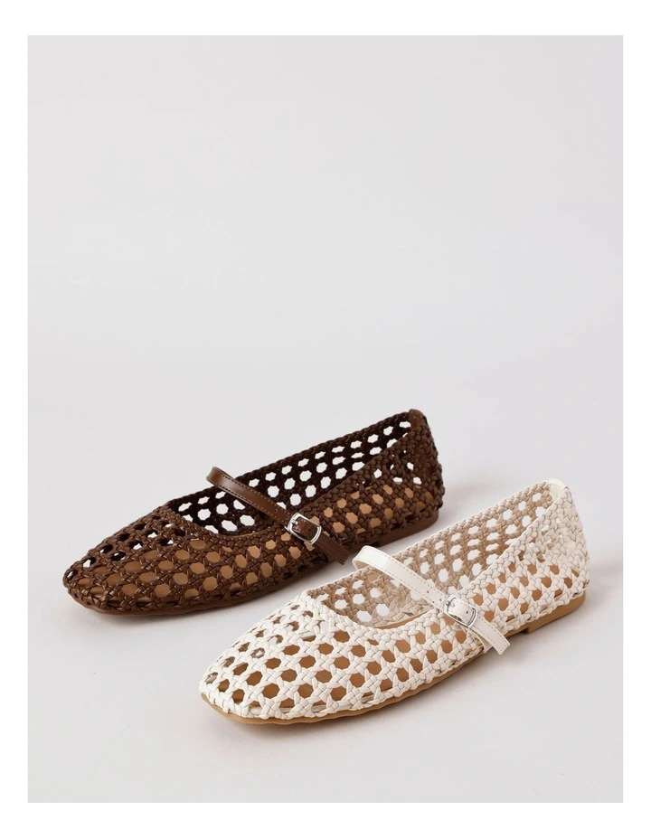 Bliss Flat Shoes in Cream image 7
