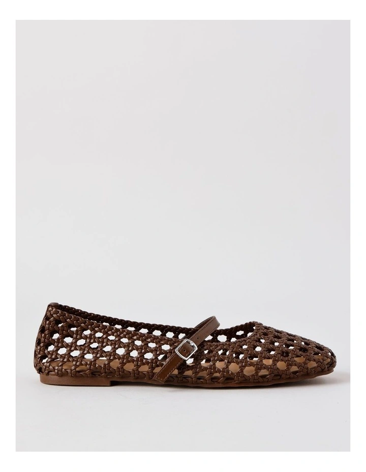 Bliss Flat Shoes in Chocolate image 1