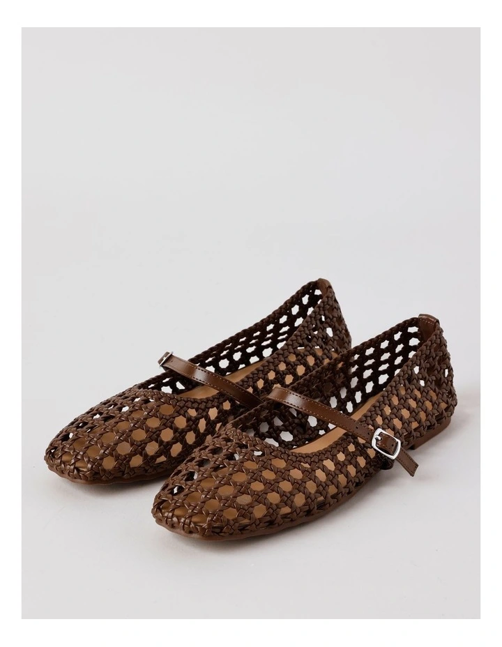 Bliss Flat Shoes in Chocolate image 3