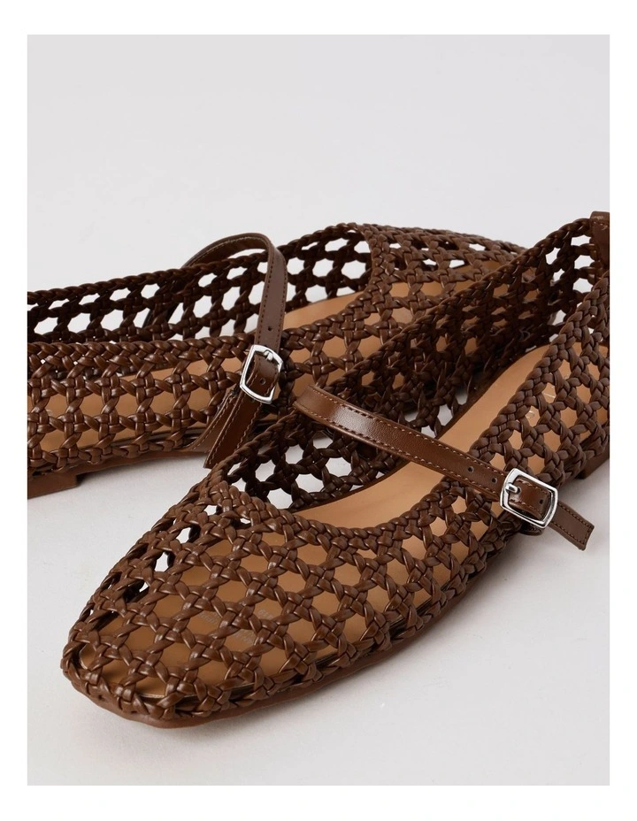 Bliss Flat Shoes in Chocolate image 4