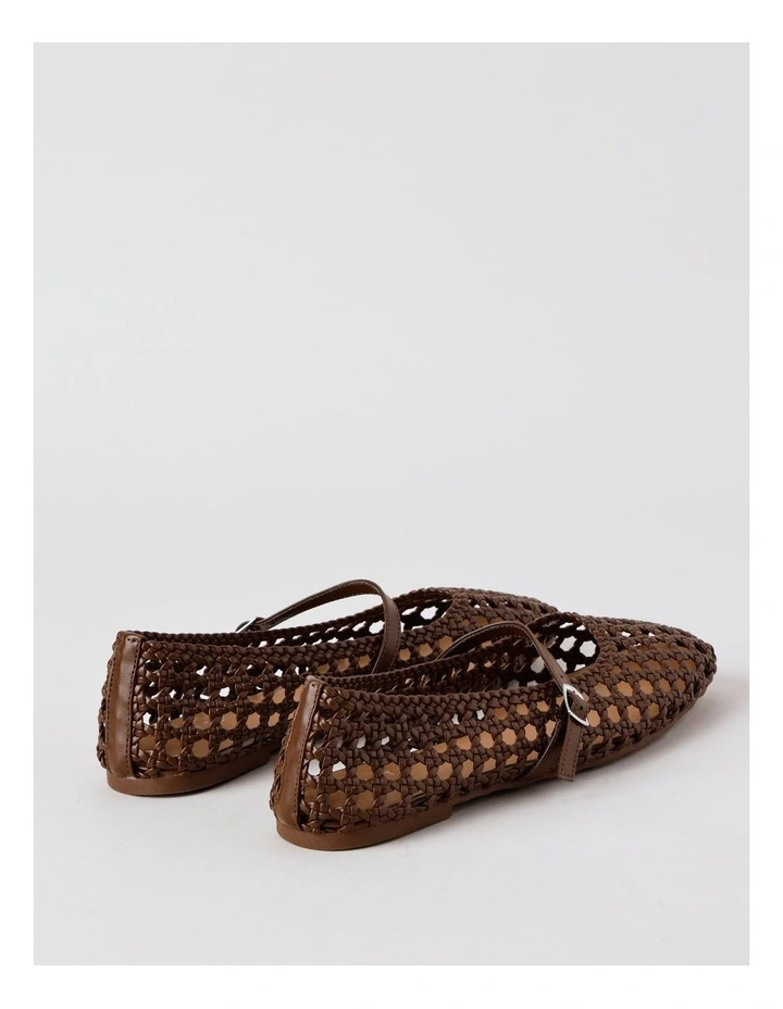 Bliss Flat Shoes in Chocolate image 5