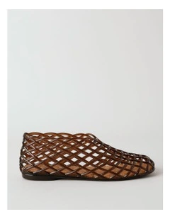 Shimmer Flat Shoes in Chocolate Jelly