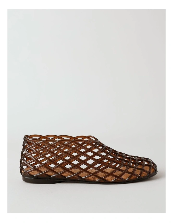 Shimmer Flat Shoes in Chocolate Jelly image 1