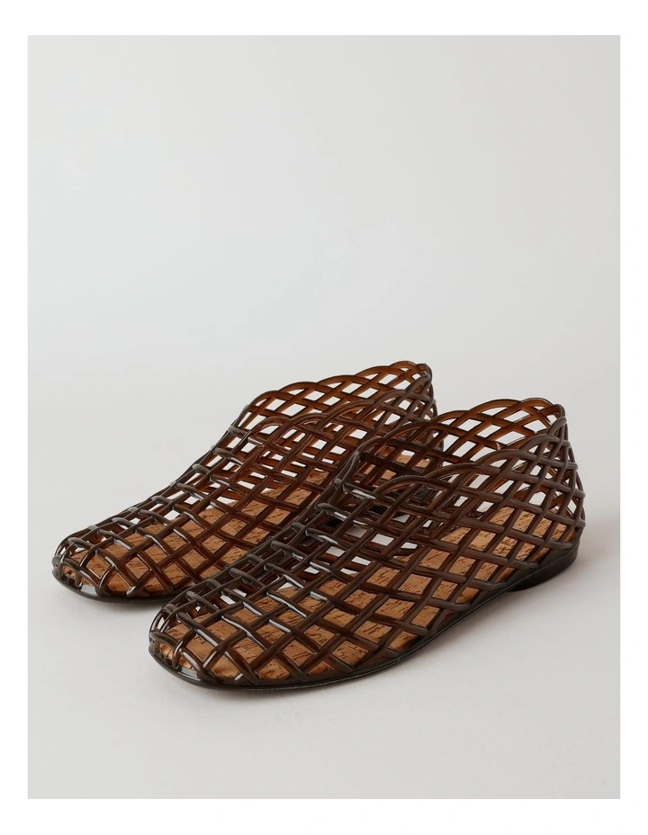 Shimmer Flat Shoes in Chocolate Jelly image 2