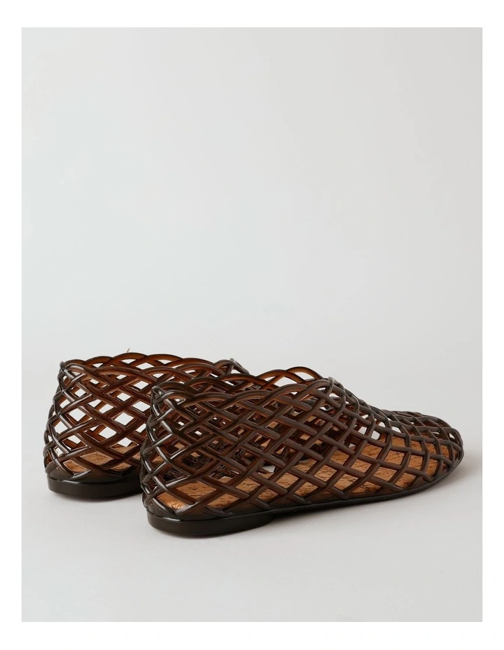Shimmer Flat Shoes in Chocolate Jelly image 3