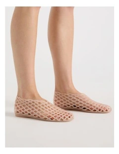 Shimmer Flat Shoes in Pink Jelly