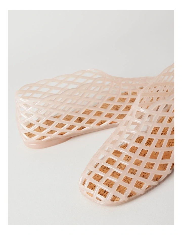 Shimmer Flat Shoes in Pink Jelly image 3