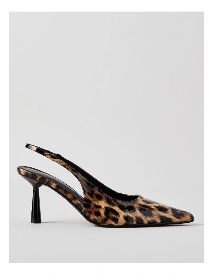 Belle Heeled Shoe in Leopard Patent image 1