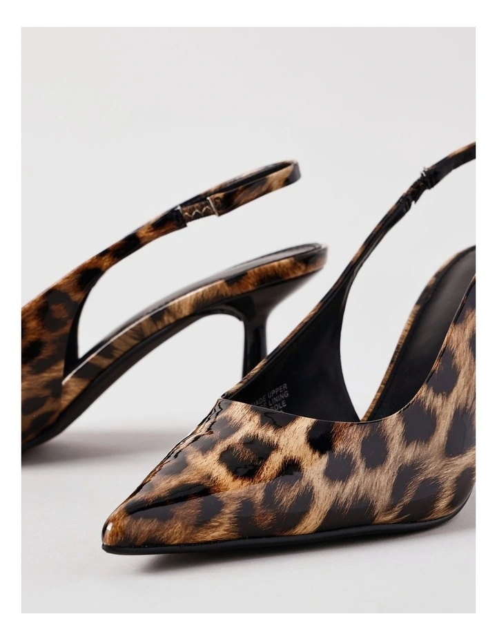 Belle Heeled Shoe in Leopard Patent image 3