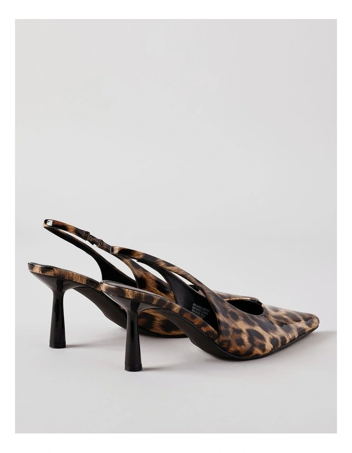 Belle Heeled Shoe in Leopard Patent image 5