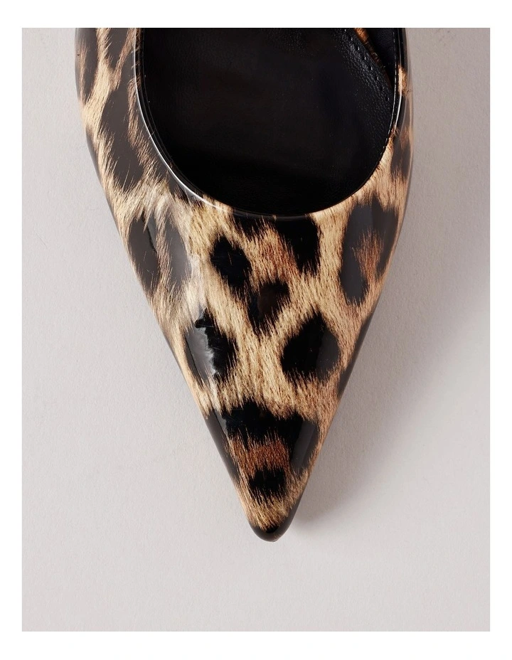 Belle Heeled Shoe in Leopard Patent image 6