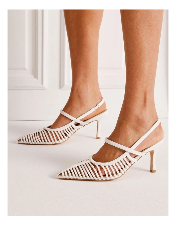 Seattle Heeled Shoes in Bright White image 2