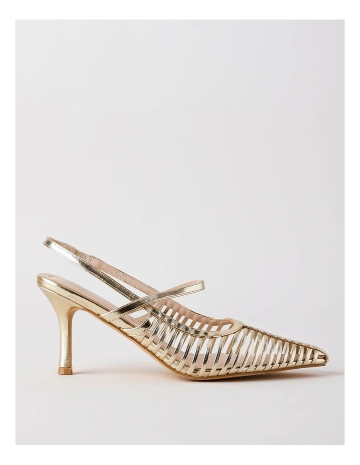 Seattle Heeled Shoes in Gold image 1