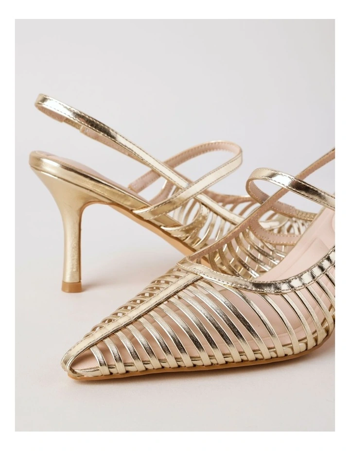 Seattle Heeled Shoes in Gold image 4