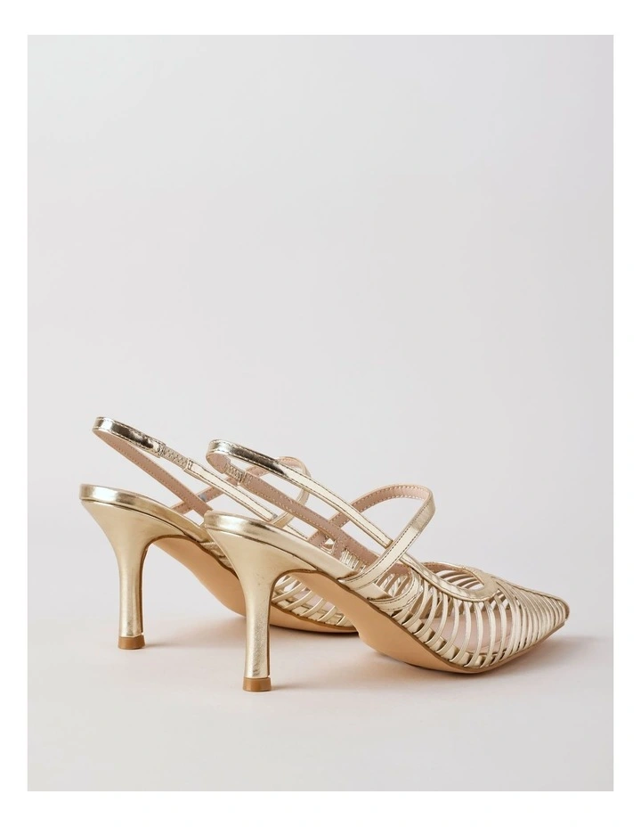 Seattle Heeled Shoes in Gold image 5