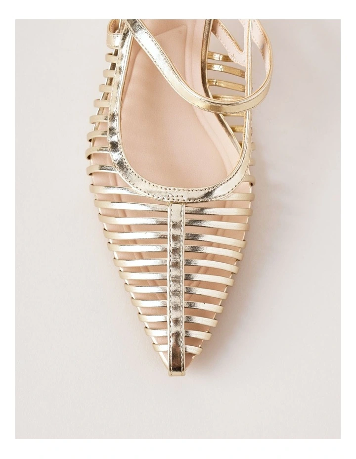Seattle Heeled Shoes in Gold image 6