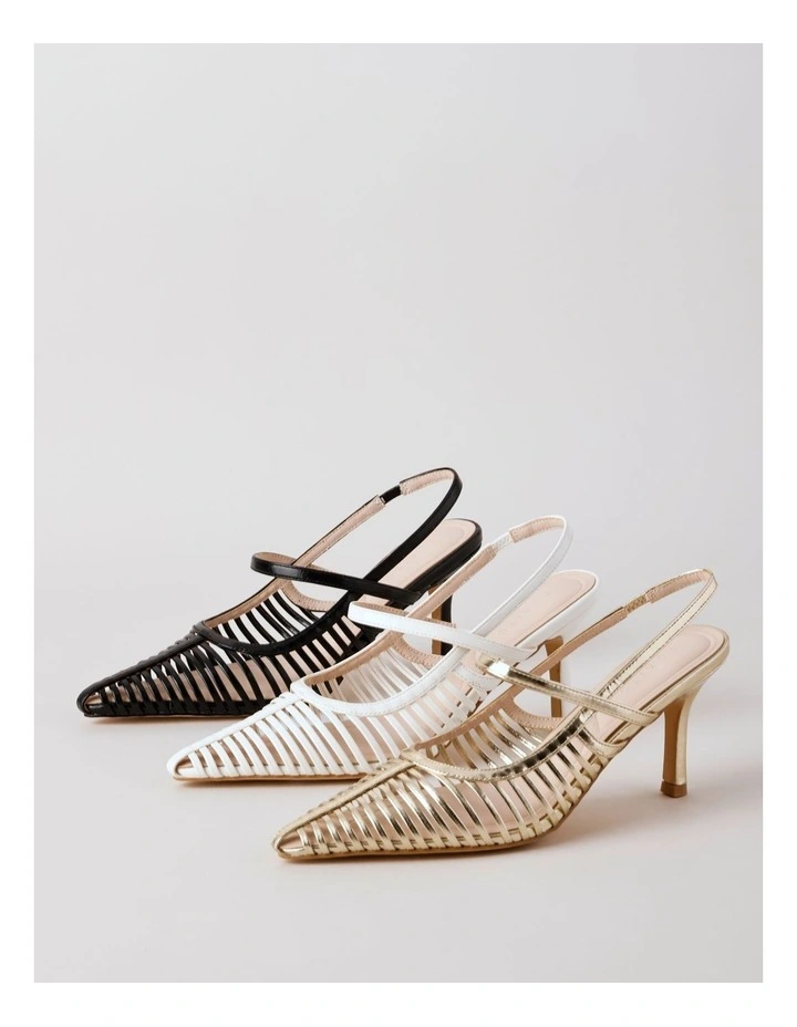 Seattle Heeled Shoes in Gold image 7