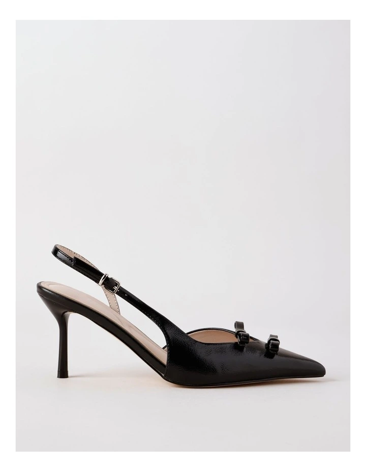 Sassy Heeled Shoes in Black Patent image 4
